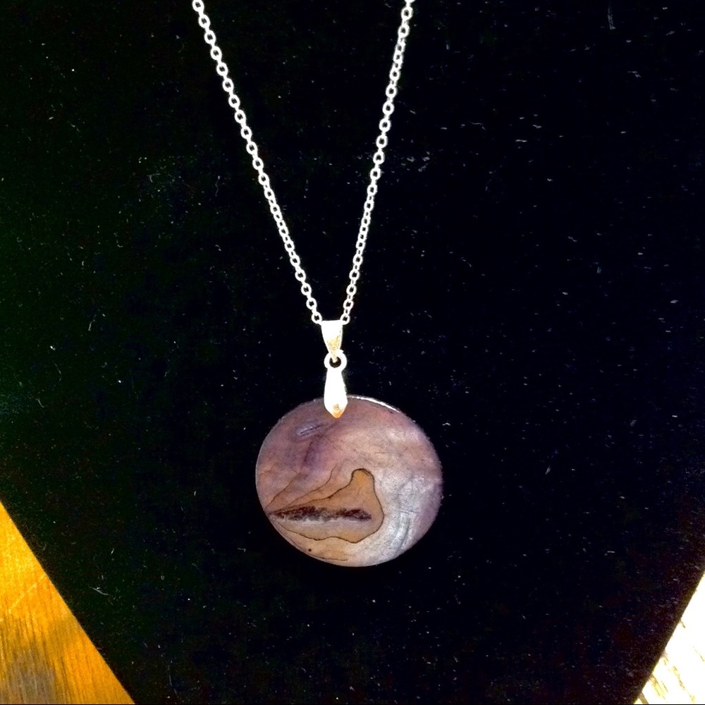 Abalone Shell Reversible Necklace - Picture 5 of 6